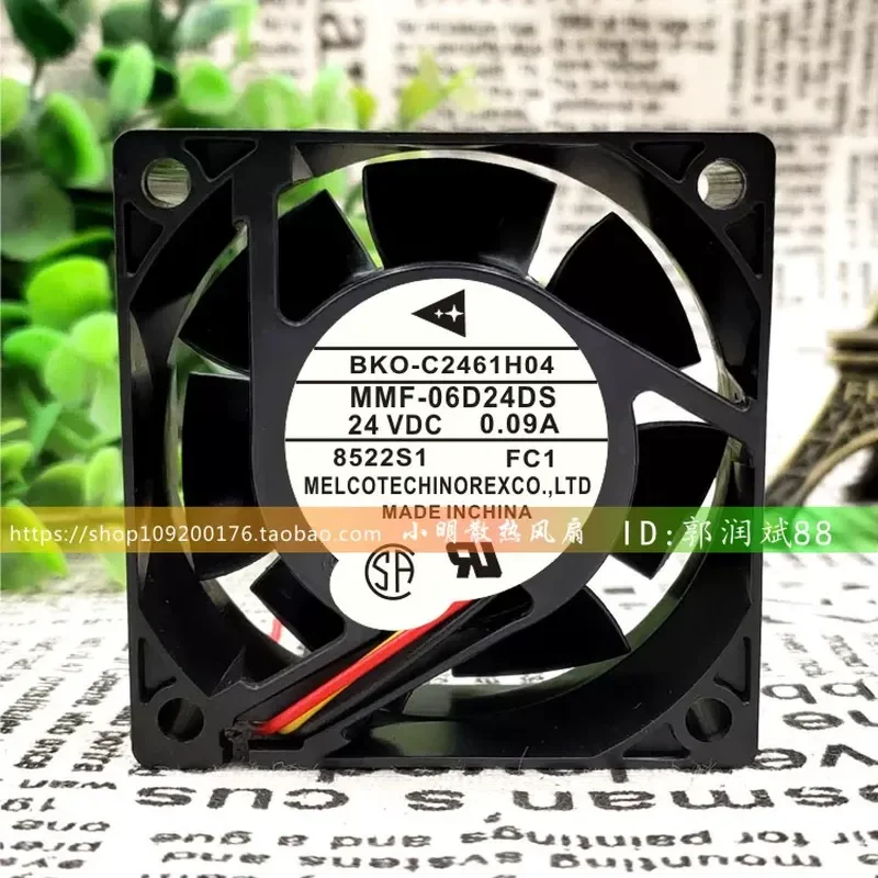 For Mitsubishi MMF-06D24DS FC1 60252 DC24V 0.09A 3-Wire 6CM Inverter Cooling Fan