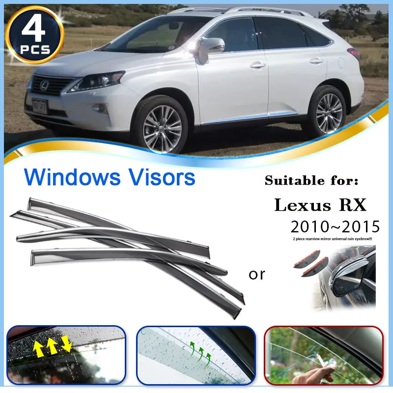 

Car Window Visor For Lexus RX 350 450h AL10 2010~2015 Rainproof Visor Deflector Windshields Shelters Trim Covers Car Accessories