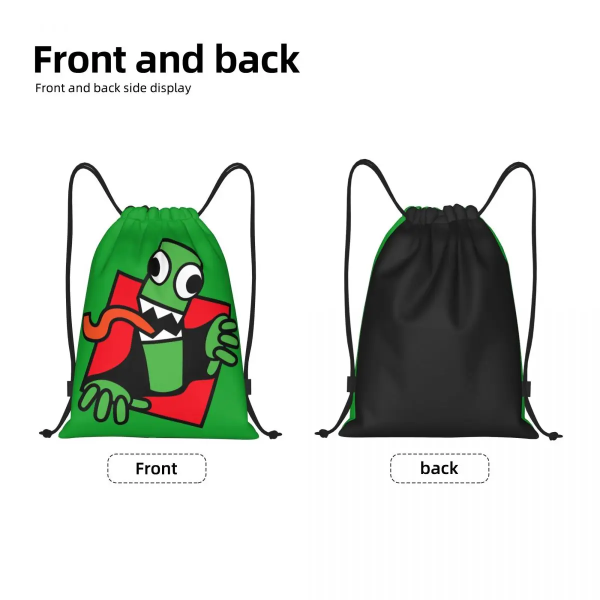 Green Rainbows Friend Play Gamer Drawstring Bag Men Women Foldable Sports Gym Sackpack Shopping Storage Backpacks