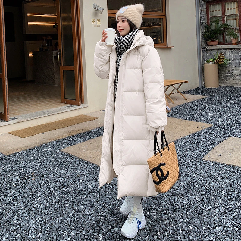 

Long Parkas 2025 Winter New Loose Women's Cotton Padded Jackets Thick Warm Hooded Quilted Jacket Student Coats Commute Outwear