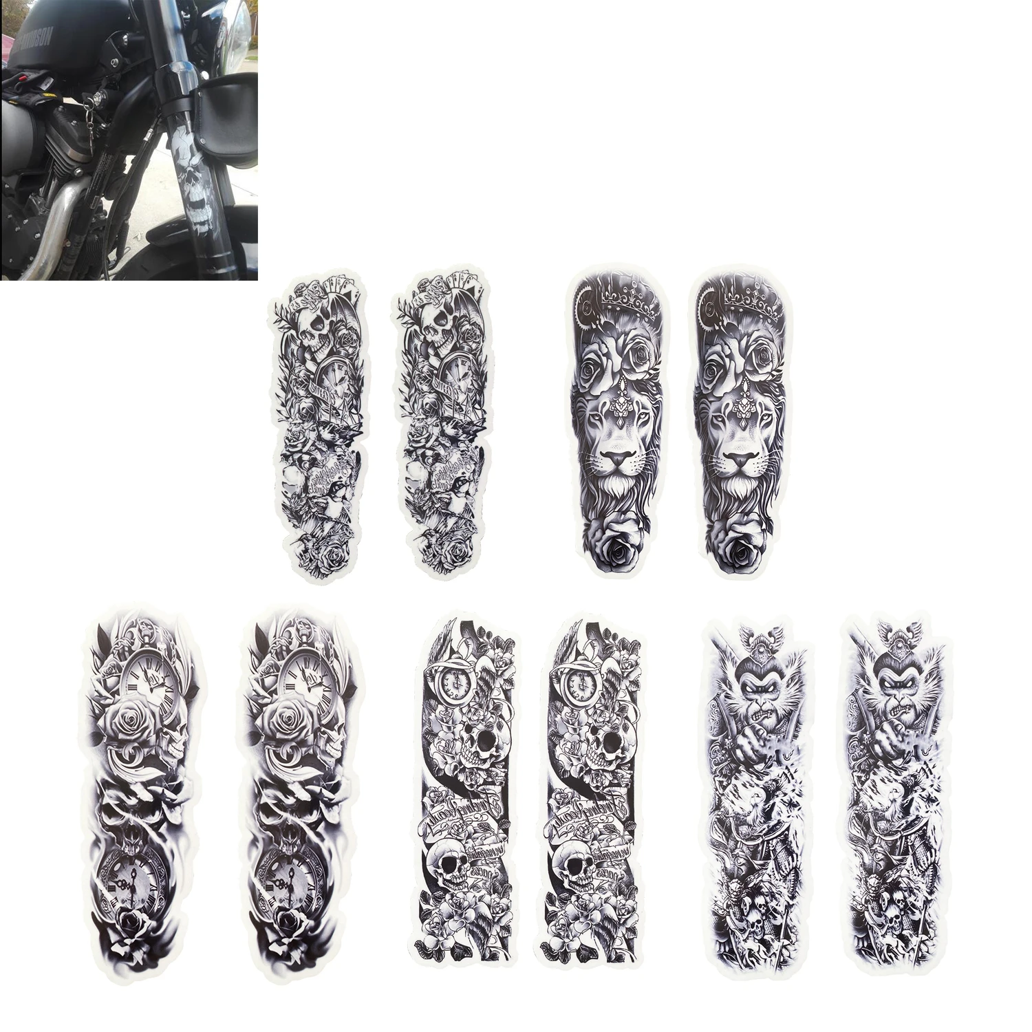 Universal Waterproof Front Fork Sticker Decal Tags Paster For Harley Honda Kawasaki Suzuki Yamaha