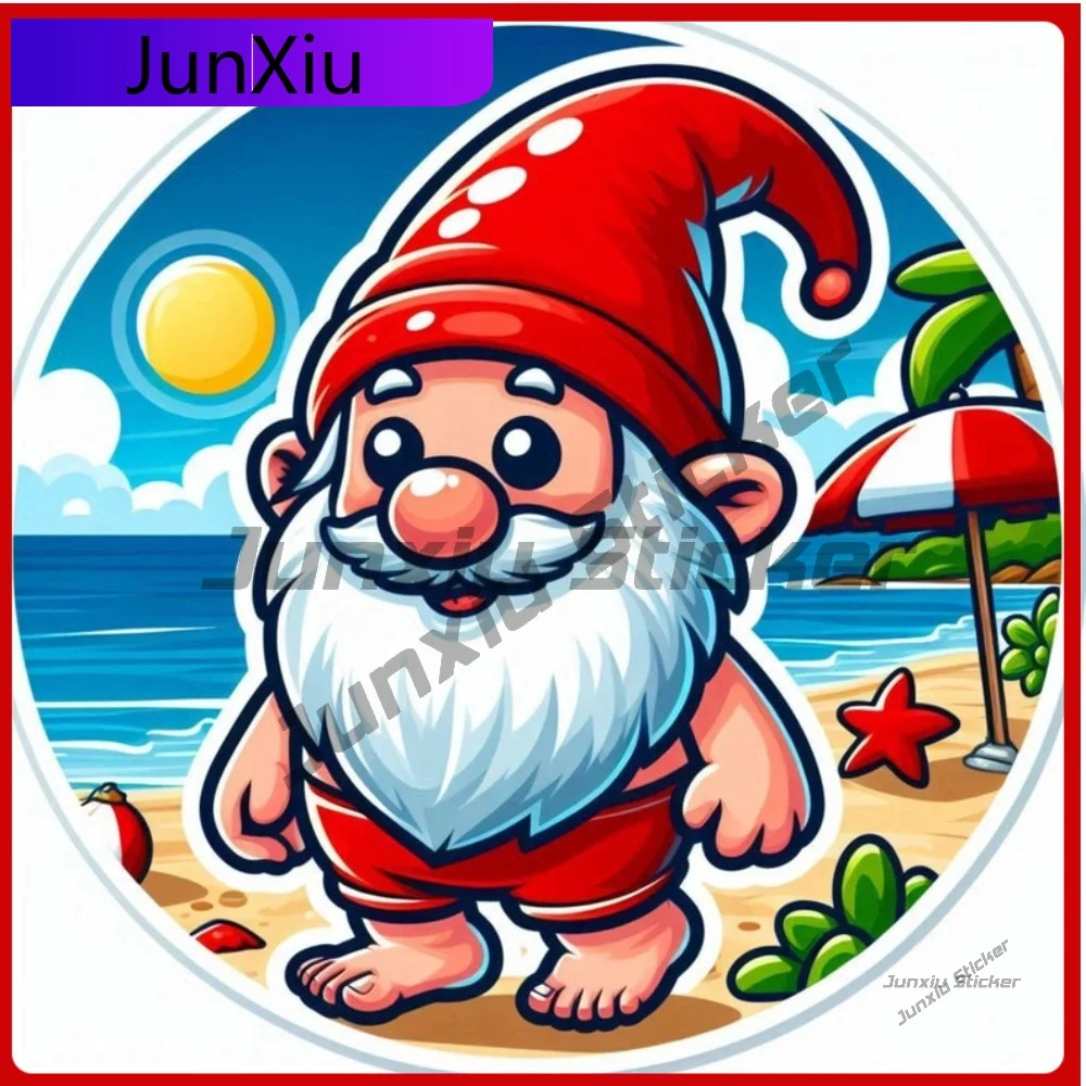 

Cool Gnome Decal UV Resistant Waterproof Sticker Sunproof Scratch Decoration Stylish Vehicle Surface Exterior Durable