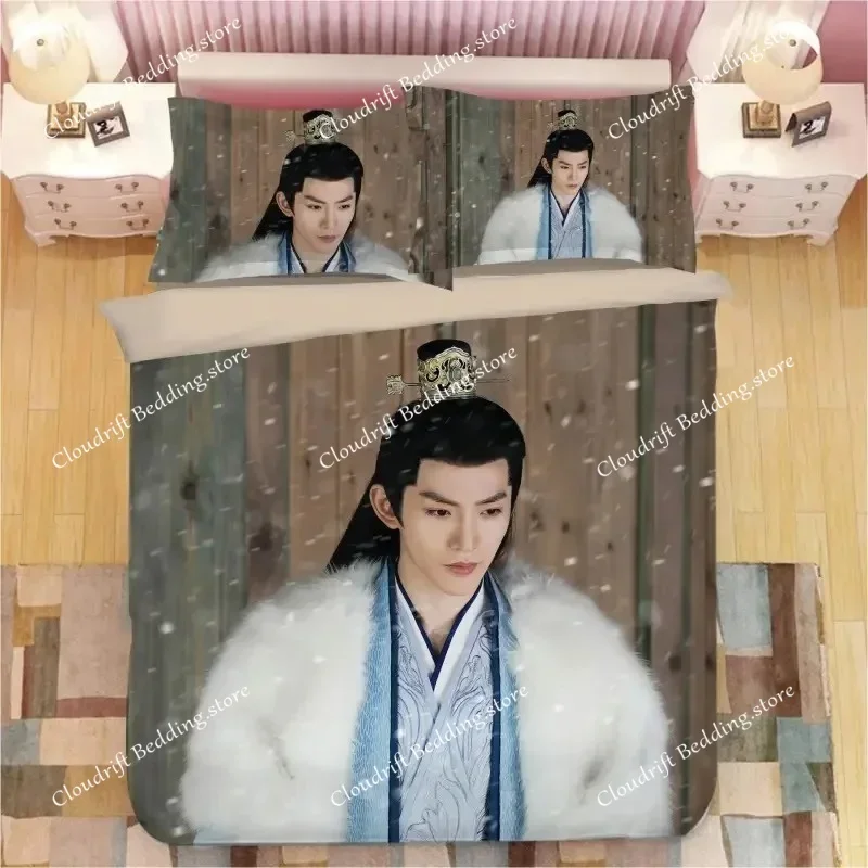 

Yang Zi Tan Jianci Deng Wei Wang Hongyi Pillowcase+ Duvet Cover Single Student Knit Lost You Forever Double Bedding Set026