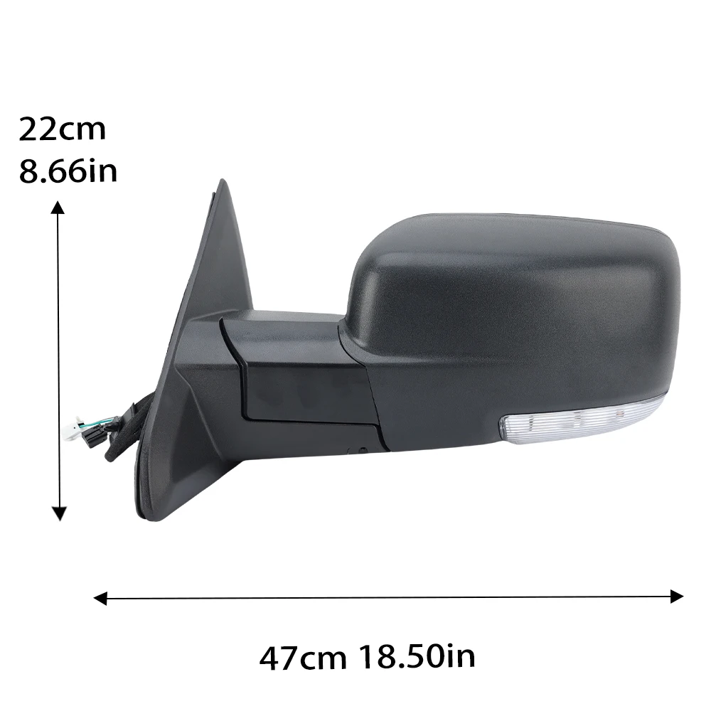 Miroir Rétroviseur Chauffant Gauche Ou Droit TRASKA Pour Dodge Ram 1500 2009-2018 - Remplacement Facile Avec Fonction Dégivrage