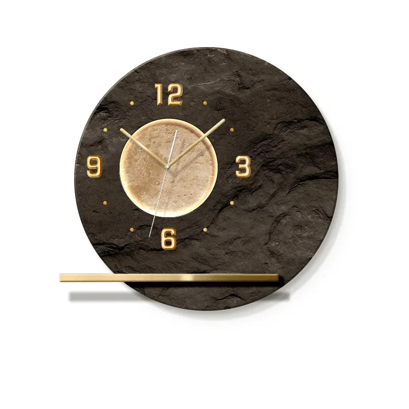 

Guest restaurant creative clock decorative painting personality minimalist wabi-sabi wind wall clock mural dining table dining