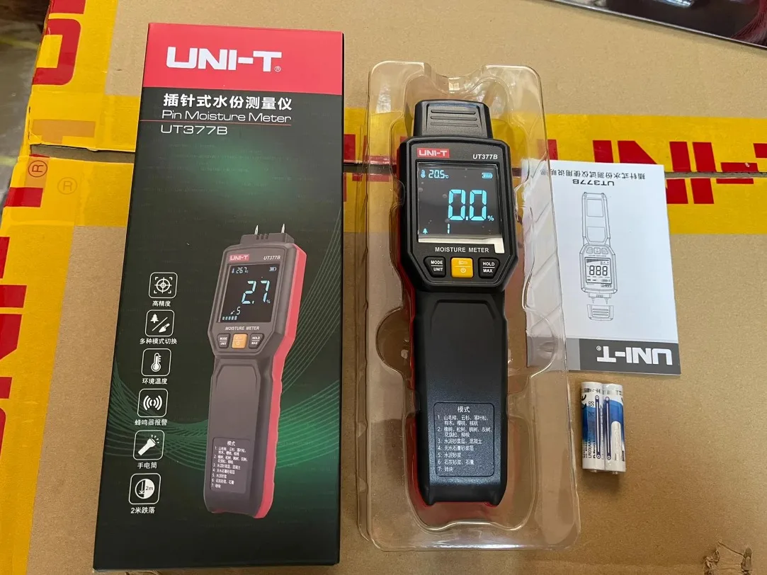 1pc UNI-T UT377B Pin-type Moisture Meter Wood & Building Materials Self Testing*SY