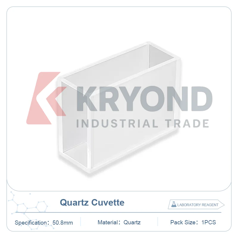 Quartz Cuvette Lovibond 50.8mm Light Path Absorption Laboratory Spectrophotometer Research Use Application Optical Analysis Tool