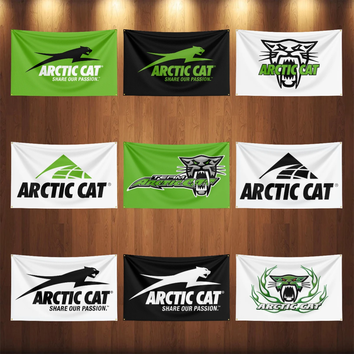 

3x5 Ft Retro Arctic Cats Motorcycles Flag Polyester Printed Motorcycle Flags for Room Garage Decor