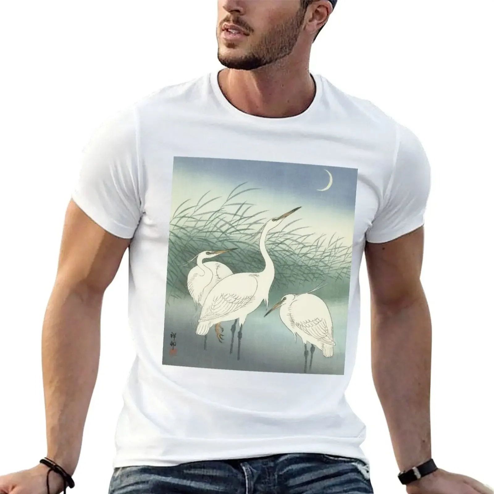 Herons in Shallow Water, Ohara Koson, 1934 T-Shirt sweat Blouse oversized t shirts for men