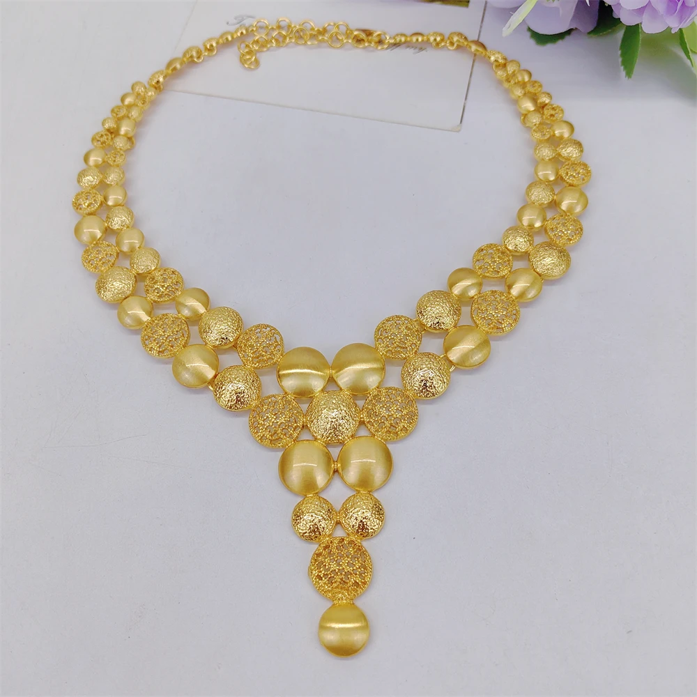 ESALE Original Designer Italian 18K Gold Plated Jewelry Set African Dubai Wedding Party Gifts Brazilian Golden Jewellery