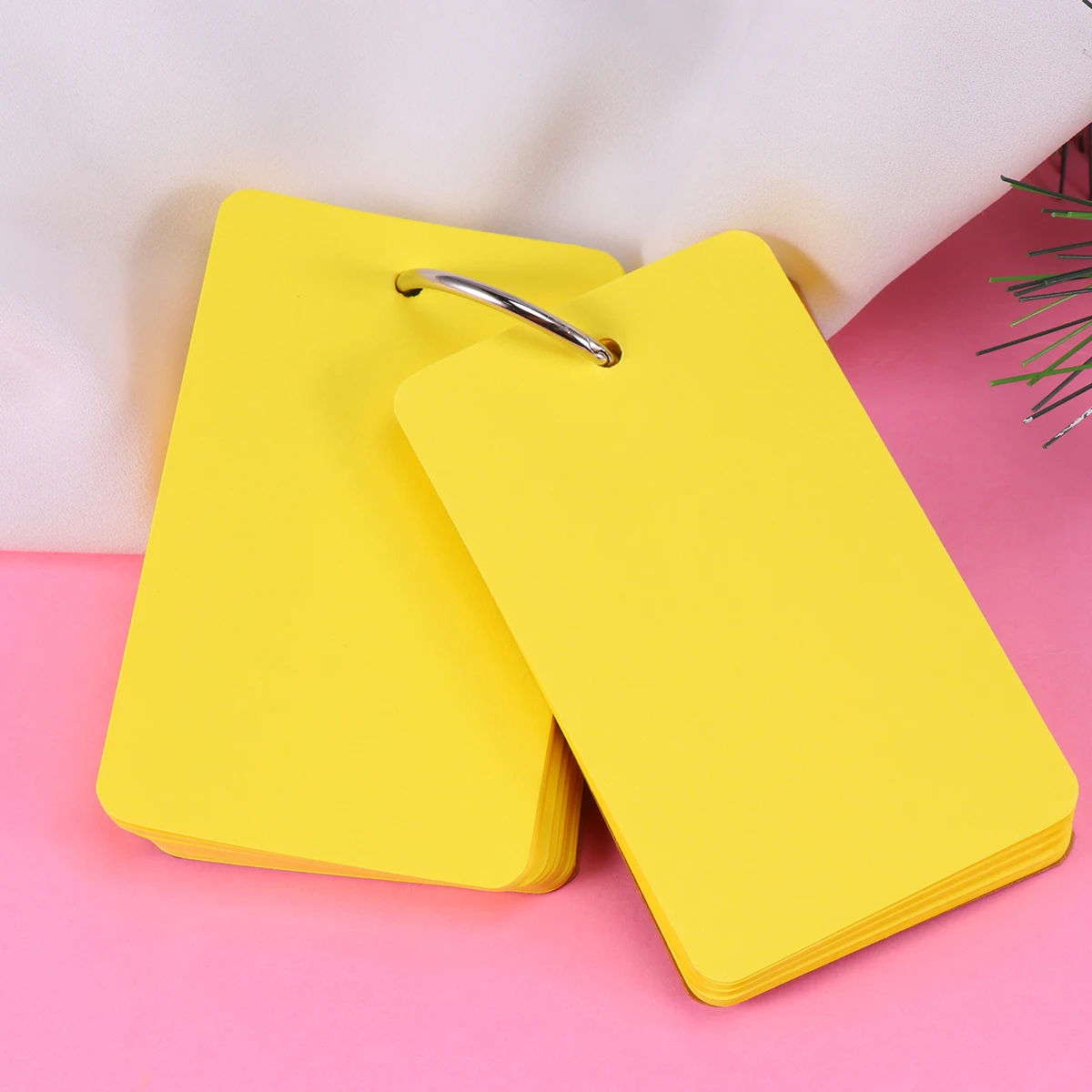 3pcs Memo Note Pad Single Hole Punch Metal Ring Portable Mini Notebook For School Office Yellow Paper Memo Pad Pocket Notepad