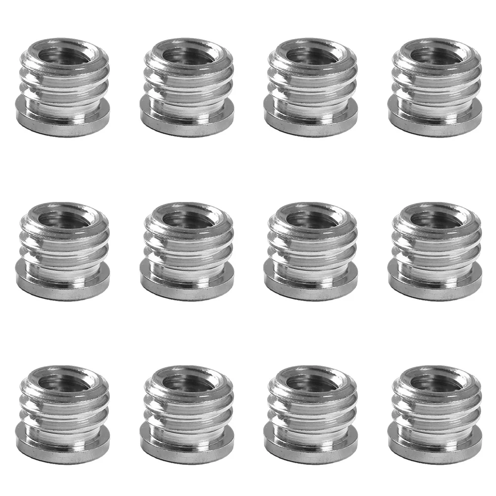 

20 pcs 1/4 Inch To 3/8 Inch Screw Adapter For Mic Clip Chrome Plated Iron Conversion Nut Tripod Gimbal Mounting Accessory