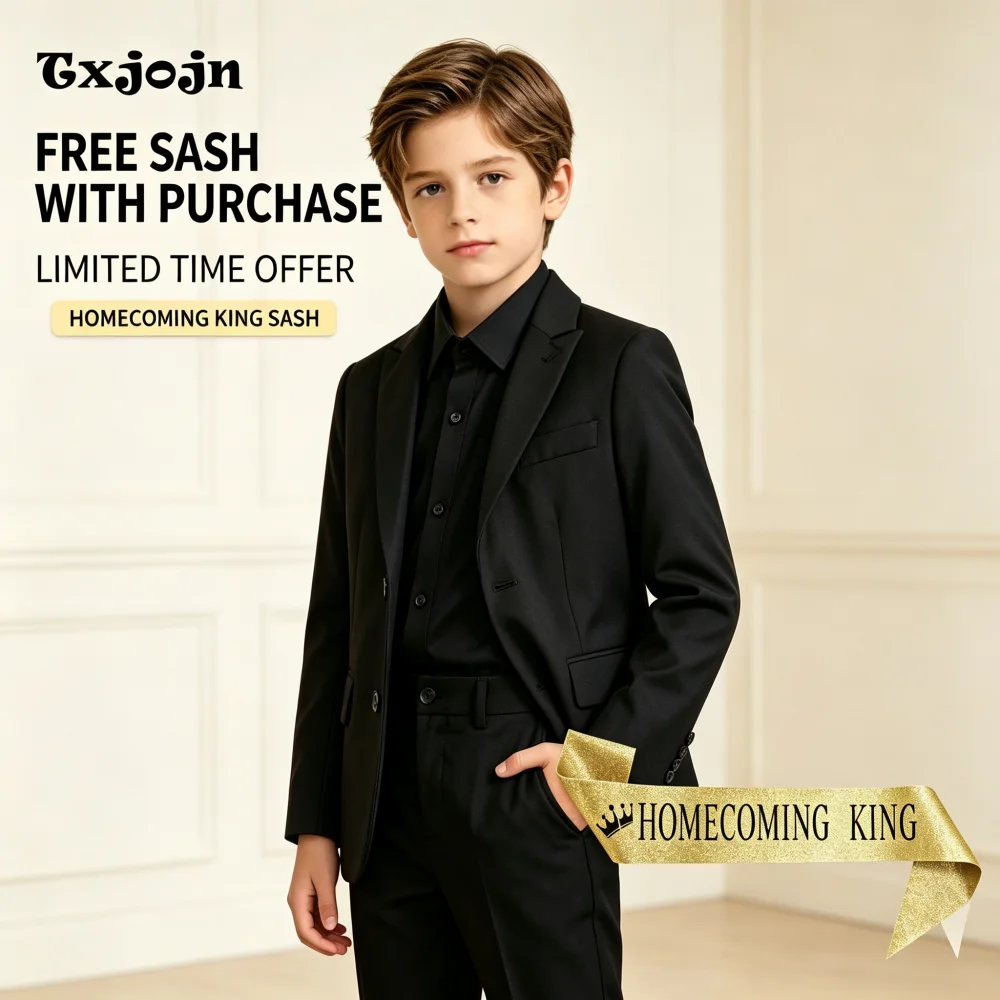 Formal Customized Boys Suit Classic Homecoming Tuxedos 2-piece Set Trend Peak Lapel Jacket Single Breasted Wedding Blazer Pants