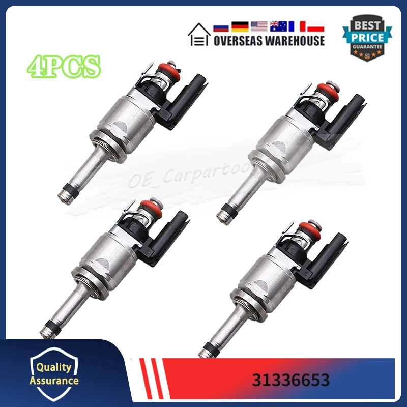 

31336653 Fuel Injector Set Of 4 Fits For Volvo S60 S80 V60 V70 XC60 XC70 2.0L 31303495