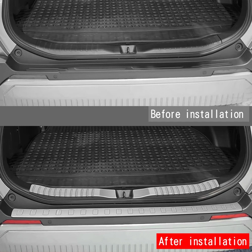 Stainless Steel Inner Trunk Sill Plate Rear Bumper Anti-Scratch Guard Strip Protection Trim Accessories For Toyota RAV4 2026