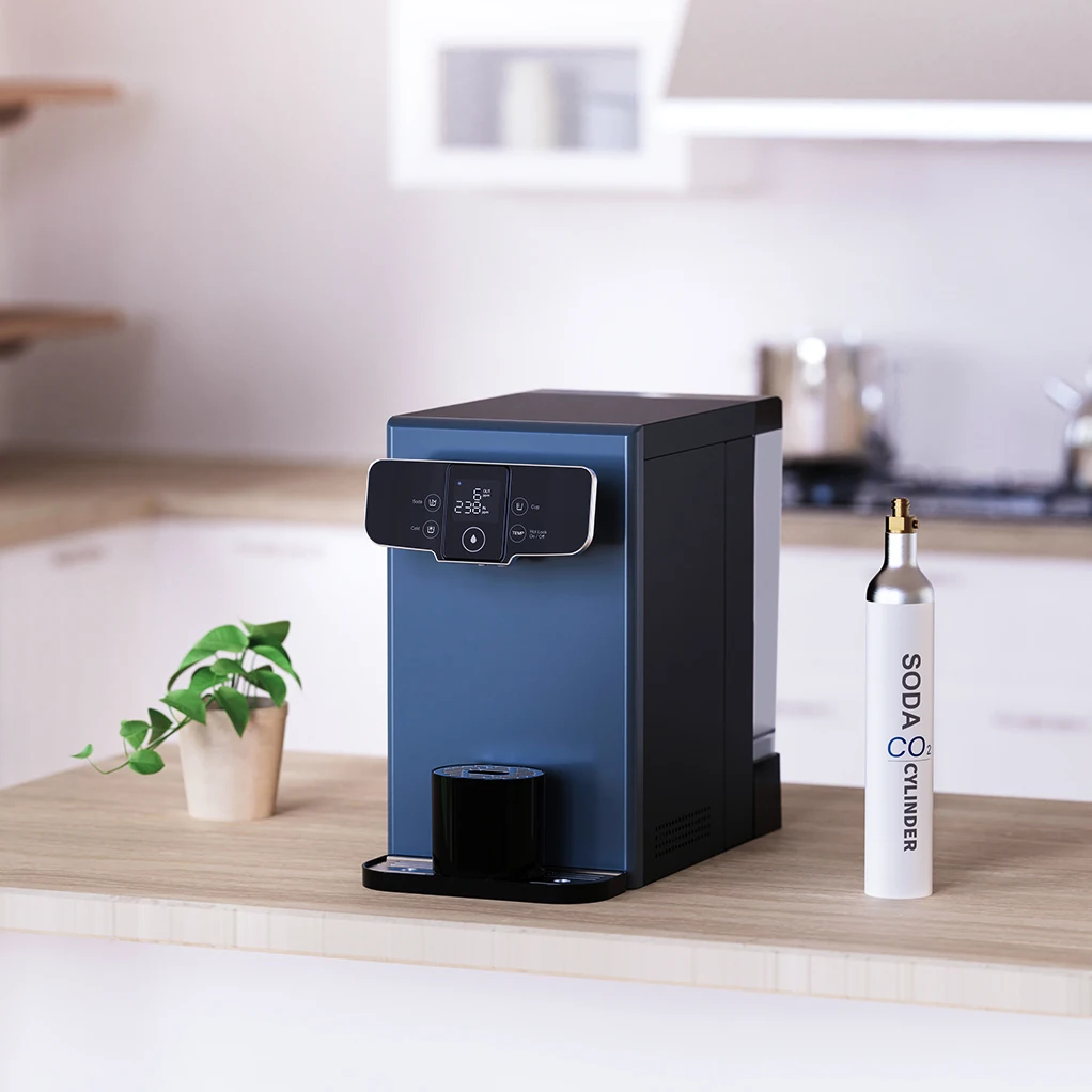Desktop 4 in 1 Multifunctional Ro Sparkling Water System Household Instant Hot and Cold Drinking Soda Water Purifier Dispenser