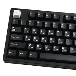 XVX Black Keycaps Cherry Profile PBT Keycap Double Shot Korean keycap for Gaming Mechanical Keyboard 133 Keys