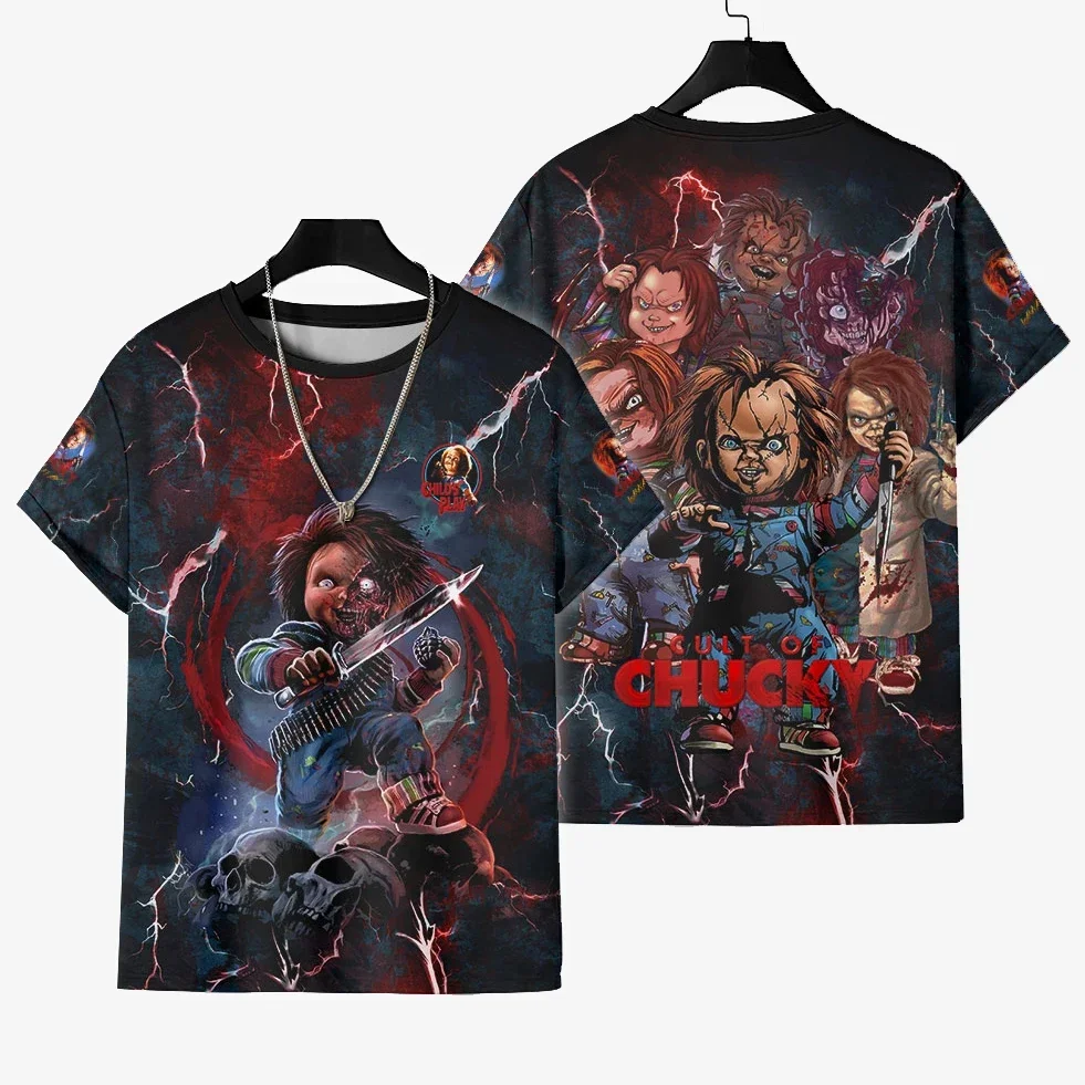 New Cult of Chucky T Shirt Men Women 3D Print Tee Summer Vintage Casual Short Sleeve Tops Cool Streetwear T-shirt Goth Clothes