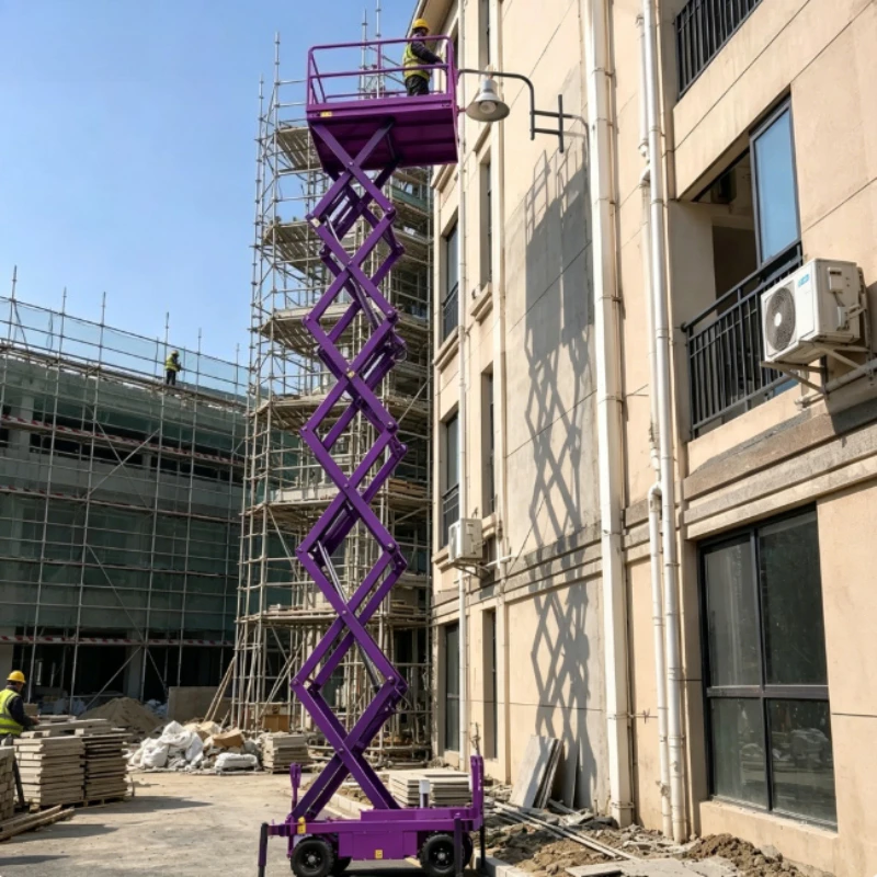 CE OEM 10m 12m 14m Scissor Lift Platform Hydraulic Scissor Lift Mobile Scissor Lift Machine Factory Electric Usage