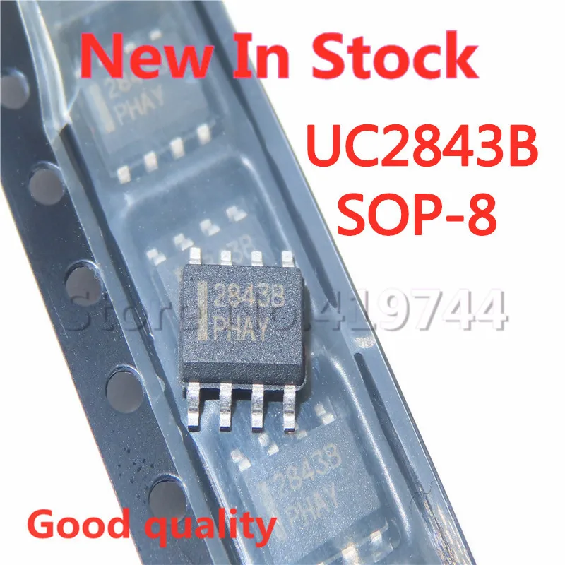 5PCS/LOT UC2843B 2843B SOP-8 UC2843BD1R2G Power switch controller chip In Stock NEW original IC