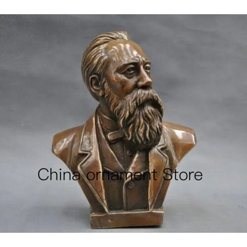 

7 "Pure Bronze Communist Friedrich Von Engels Bust Statue