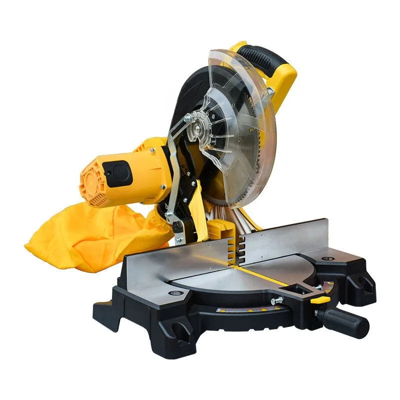 10 Inch Dust Free Miter Saw 45 Degree Angle Cutter With Dust Collection System For Wood Door Baseboard Aluminum Profile Cutting
