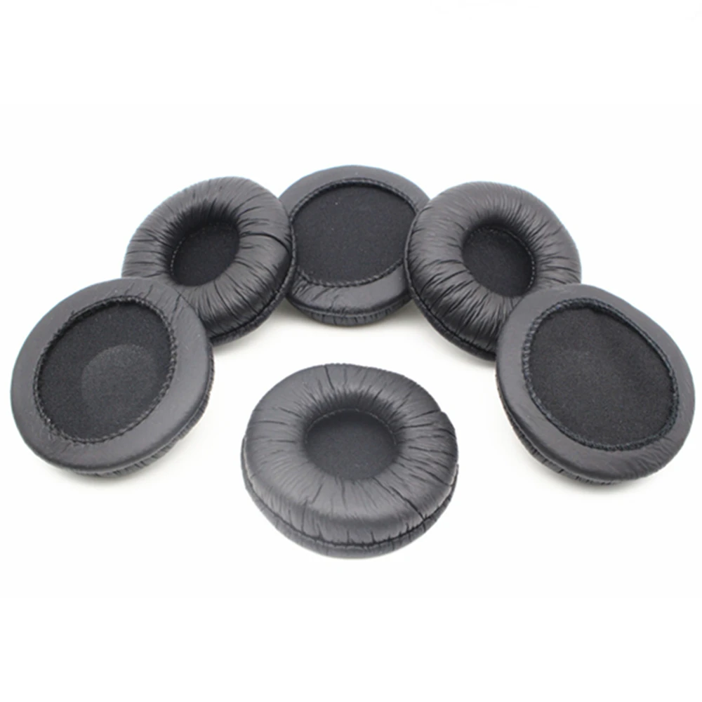 60mm Leatherette Ear Cushion Bulk Quantity Ear Pads 6cm Earpads Suit for ATH-ES55 Rapoo H6000 MDR PQ3