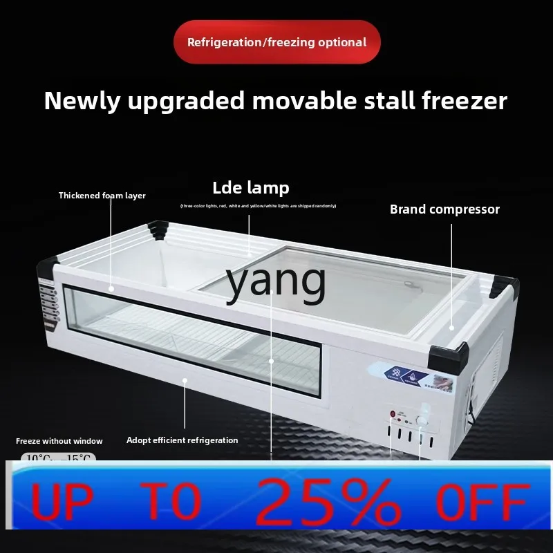 

CX desktop refrigerated display cabinet stall fresh-keeping refrigerated horizontal barbecue display mobile stall refrigerator
