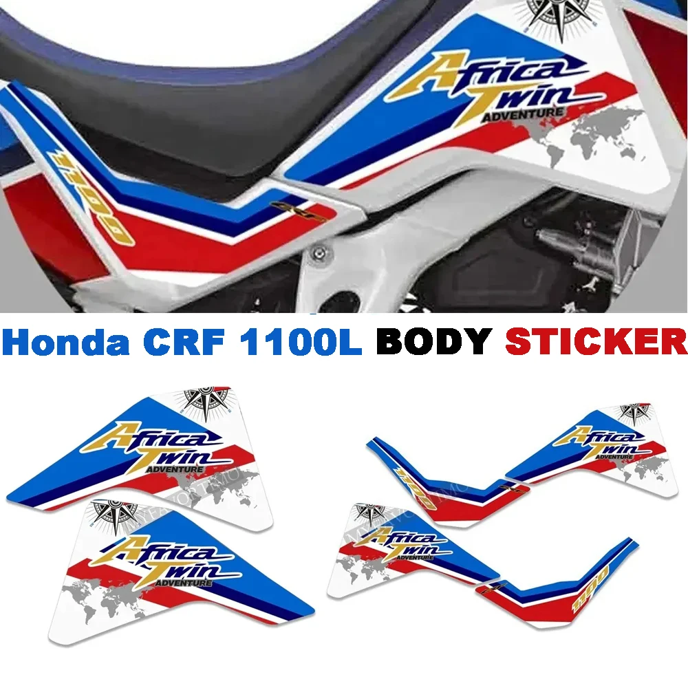 

For Honda CRF1100L Motorcycle Accessories Tank Pad Fuel Decal Side Stickers Protection Set CRF 1100L Africa Twin Adventure