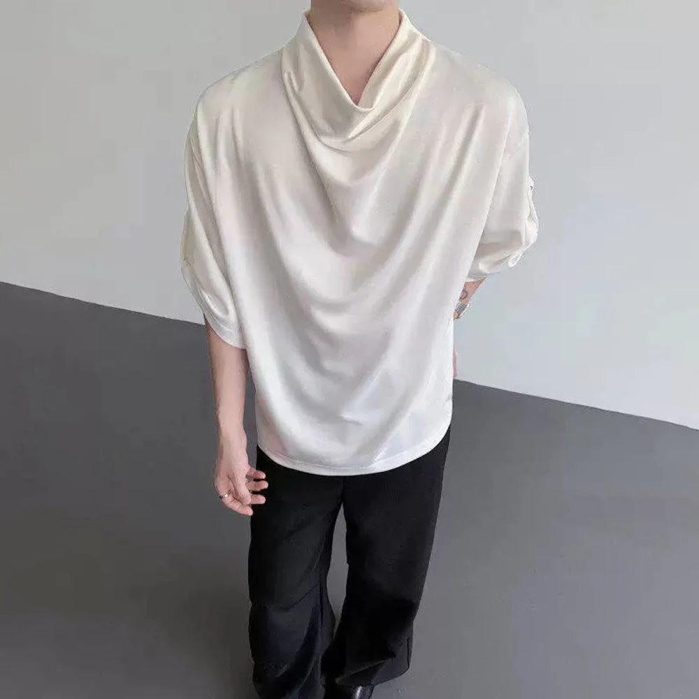 

Men's Solid Color Short-Sleeved T-Shirt American Retro Fashion Trend Street Loose Casual Breathable Niche Summer New Men's Tops