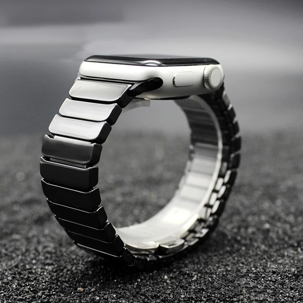 High-end Ceramic Strap For Apple Watch Band Ultra 2 9 8 7 49mm 41mm 45mm Watchband Bracelet iWatch Series SE 6 5 44/40 Wristband