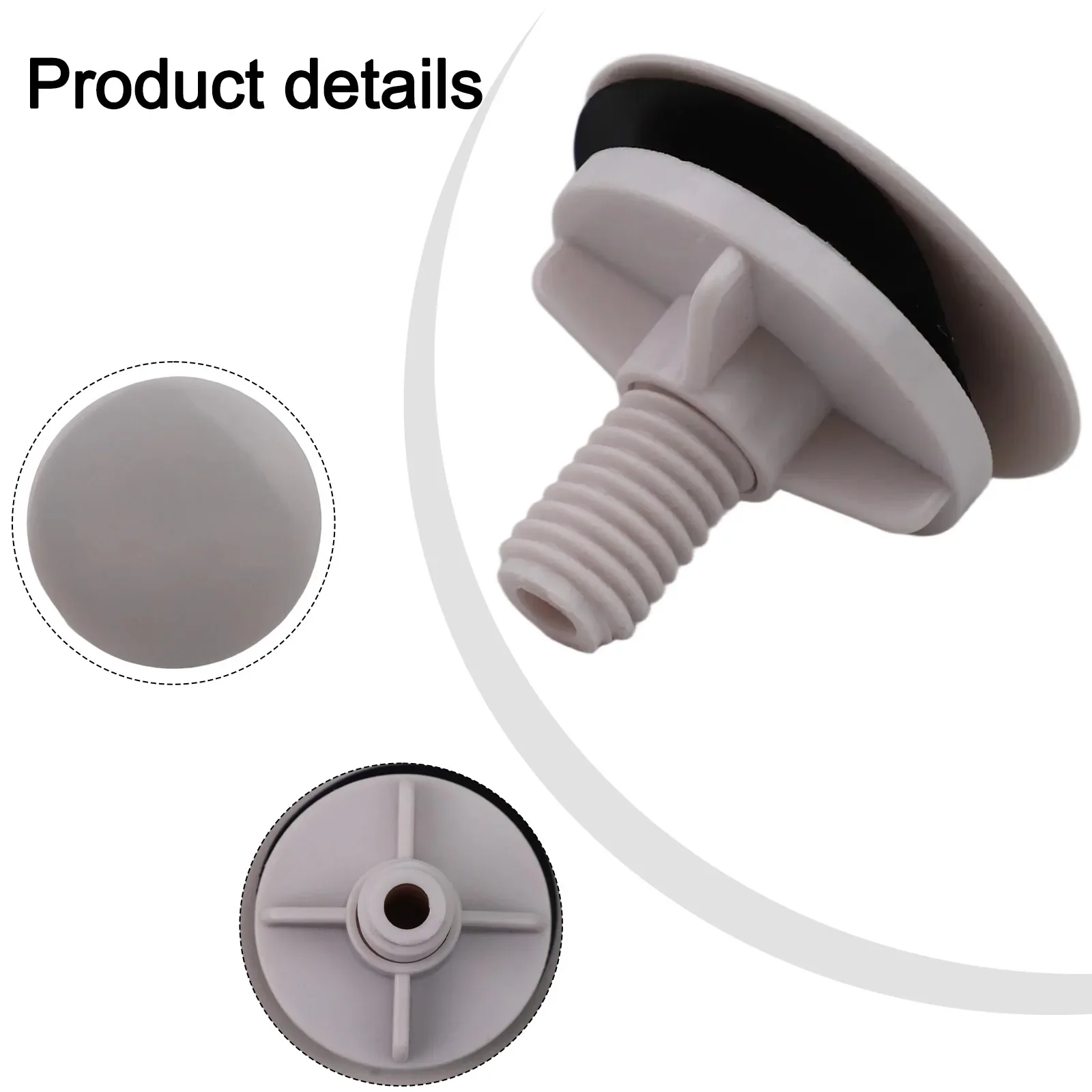 Kitchen Sink Tap Hole Cover With 49mm Diameter For Overflow Basin Opening Blanking Plate In White ABS Material