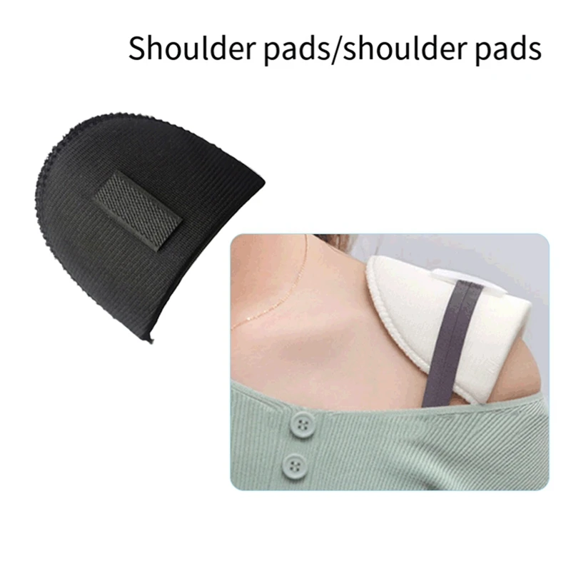 Juego de 4 pares de hombreras, almohadillas de esponja transpirables de espesor, potenciador de hombros para hombros, camiseta alta y baja inclinada, duradera