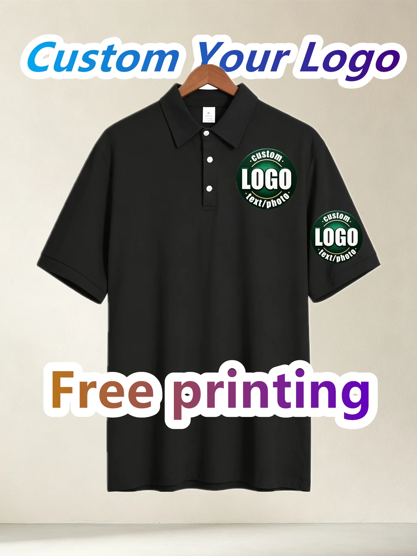 Customized Pattern Men's Polo Shirt Summer Tennis Jersey Full Print Design Personalized Gift Dropshipping Factory