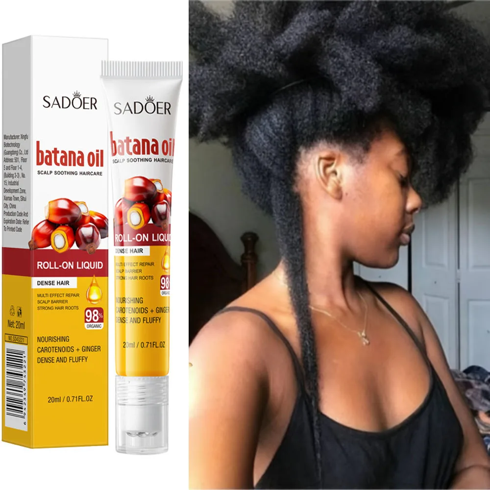 Crescita rapida dei capelli Olio di Batana Crescita dei capelli Siero Anti perdita di capelli Ricrescita Addensare Calvizie Nutrire Roller Ball Radice Capelli Assistenza sanitaria