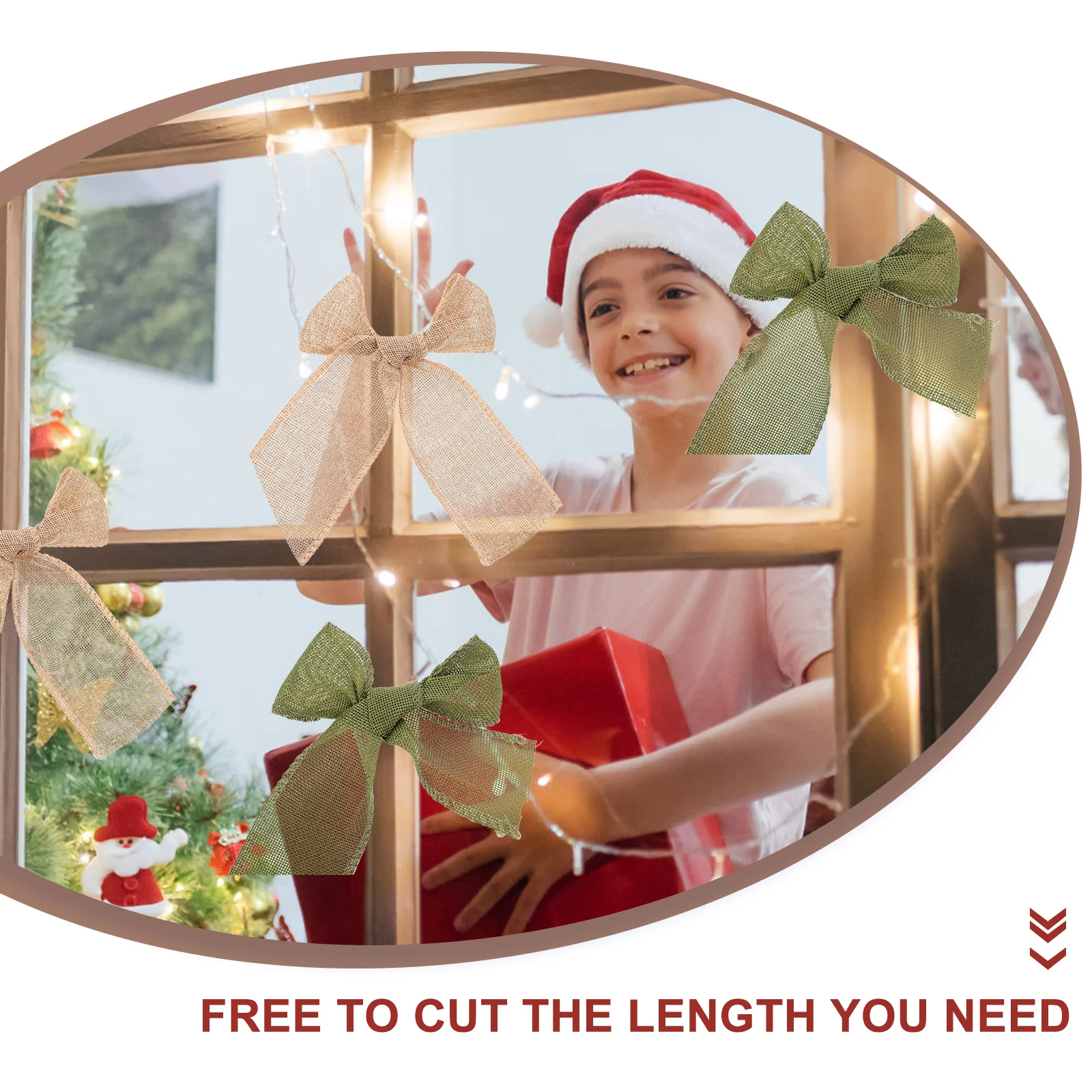 

5 Rolls Christmas Ribbon Cuttable Wear-Resistant Diy Gift Wrapping Decorative Ribbon For Holiday Party Table Decoration Crafts