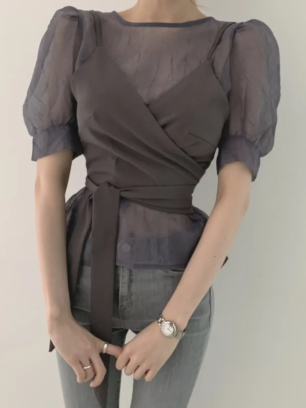 

Женская майка Ele с V-образным вырезом и регулируемыми перекрестными бретелями, повседневная одежда для офиса, улицы, фотосессий и путешествий