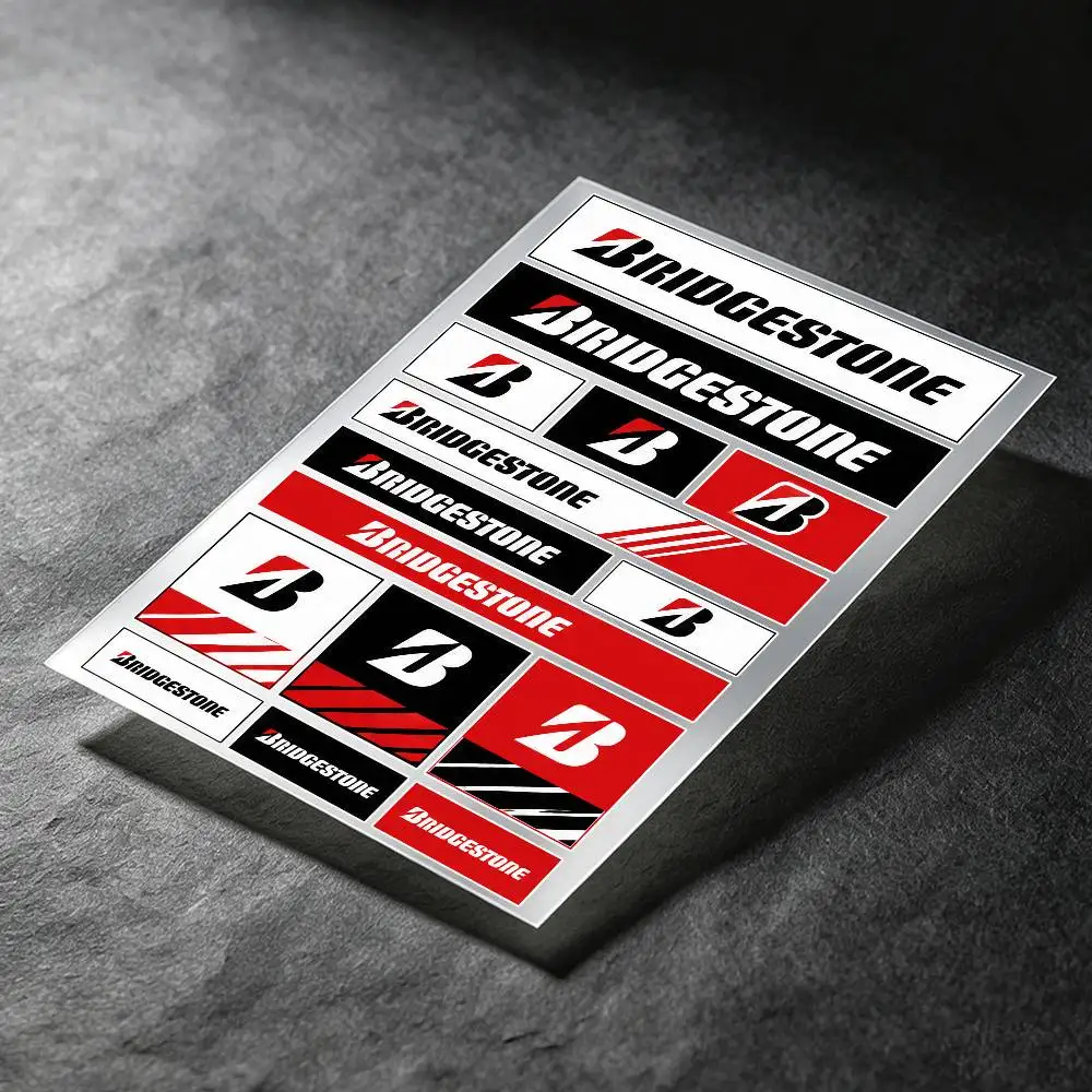 For Bridgestone Reflective Motorcycle Stickers Waterproof Vinyl Decals For Motorbike Helmet Fuel Tank Bike - view 6