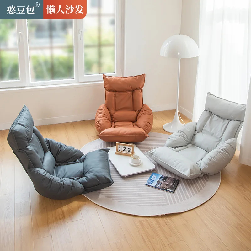 

Futon Foldable Lazy Sofa Single Tech Fabric Simple Small Sofa for Living Room Balcony