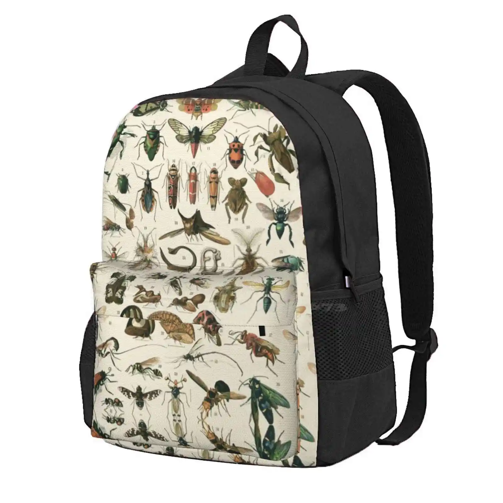 Insects 2 Hot Sale Schoolbag Backpack Fashion Bags Ant Moth Cricket Beetle Insect Nature Animals Bees Butterflies Bugs