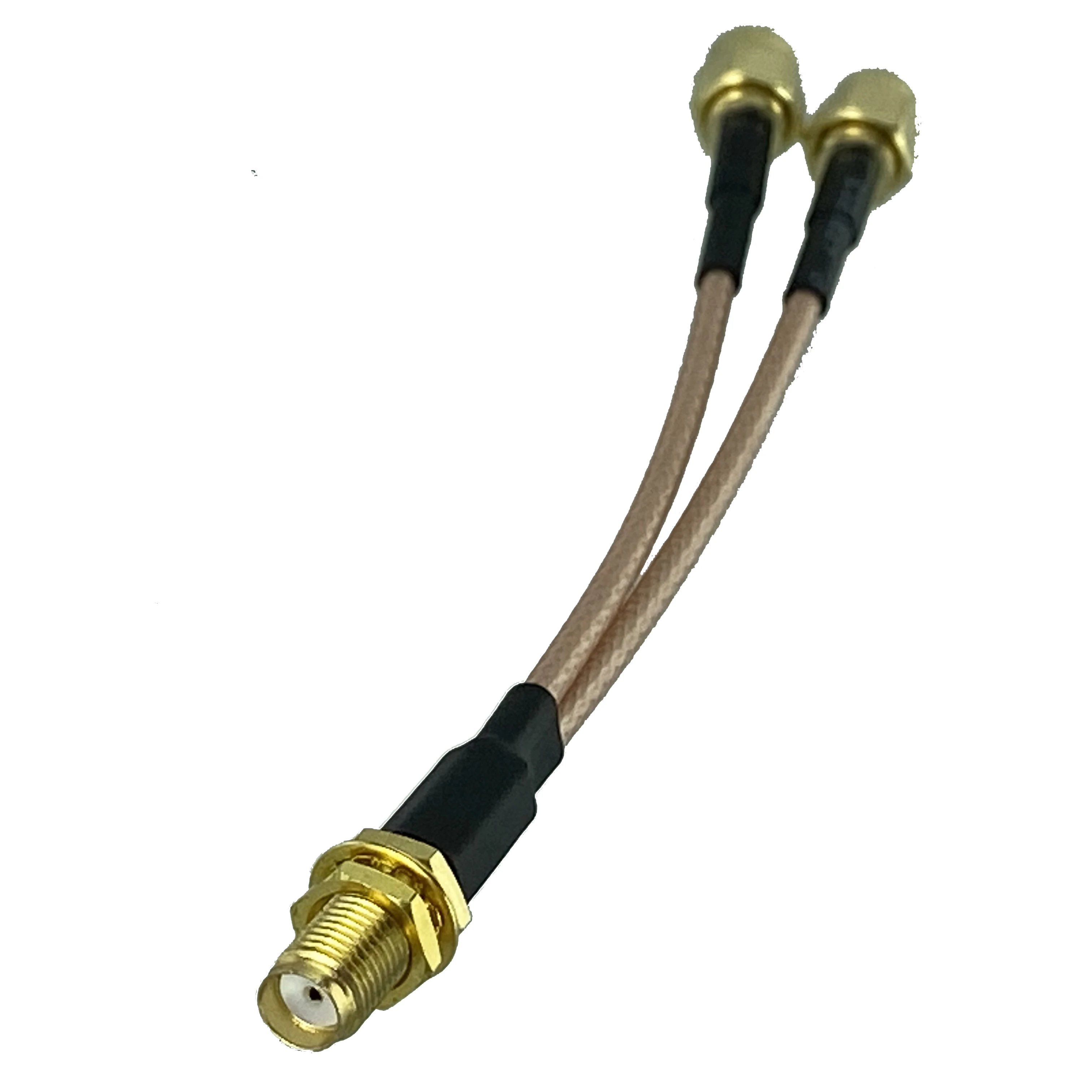 RG316 SMA to 2x SMA Male Plug & Female Jack Y Splitter RF Coaxial Converter Connector Pigtail Jumper Cable Straight New 7CM~3FT