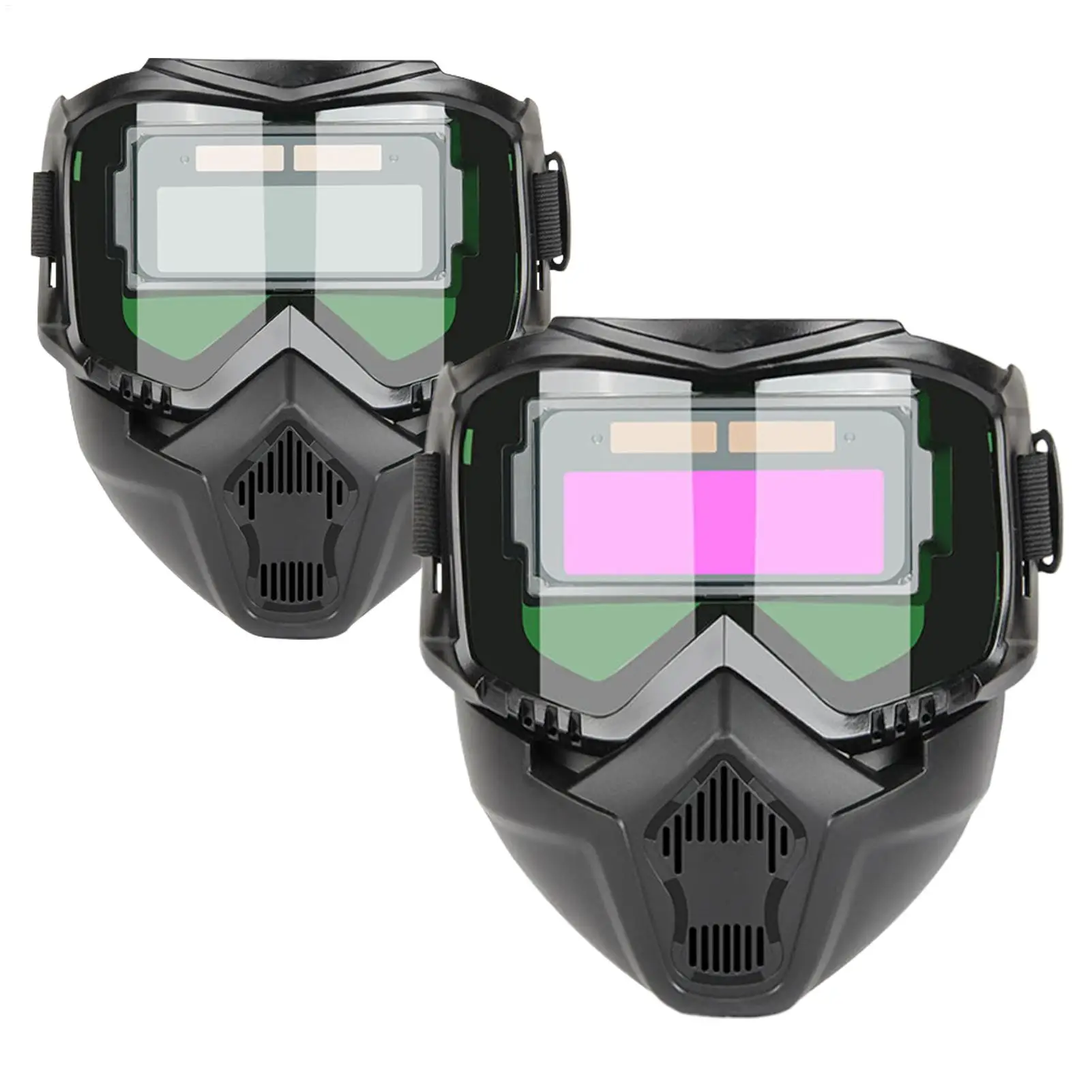 

Сварочная маска с автоматическим затемнением, дышащая, для защиты лица сварщика, защитный капюшон для пайки и полировки, 1 шт.