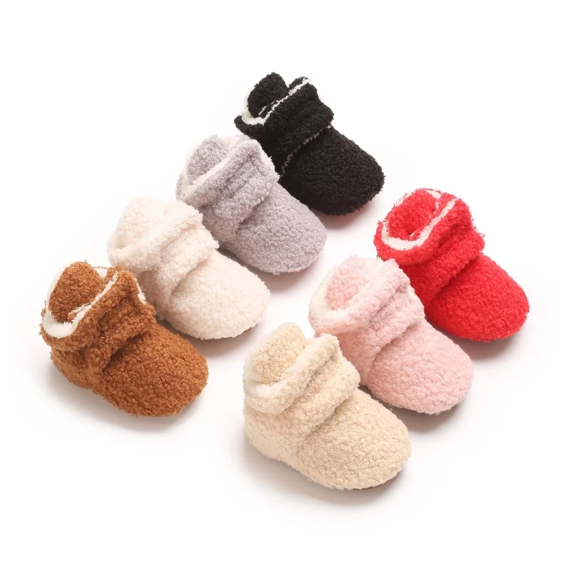 

Winter Baby Cotton Shoes for 0-1 Year Old Solid Color High-Quality Soft Sole Comfortable Walking Shoes