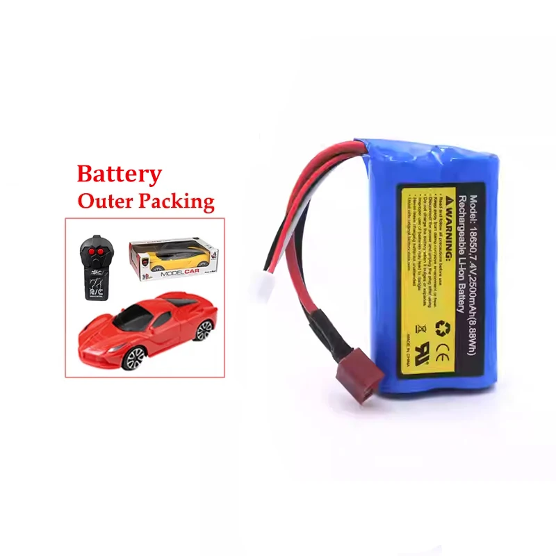 7.4V 2500mAh Li-ion Battery for SCY 16101pro 16102pro 16103pro 16106pro Q130pro SG116pro RC Truck Spare Parts