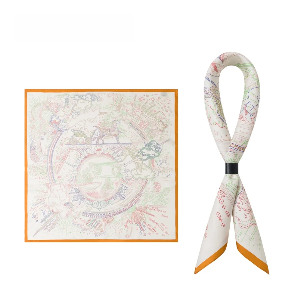 men's-silk-square-scarf-abstract-art-print-busin-casual-versatile-faionable-multi-functional-accory-for-all-seasons