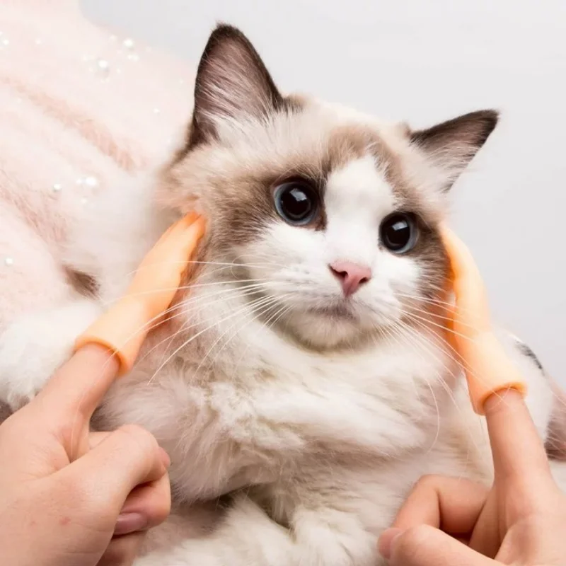 Novedad para niños, Mini juguetes creativos de mano para la yema del dedo, masaje para gatos, silicona suave para mascotas, suministros para mascotas de mano pequeña