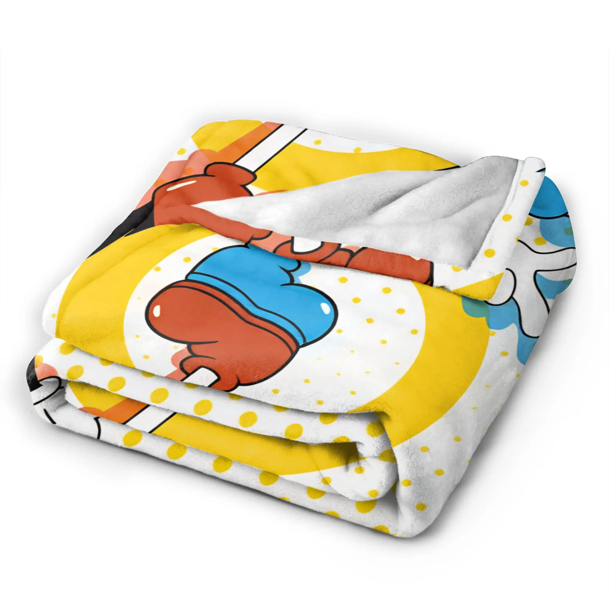 Soft Comfy Throw Blanket Camping Cup-head Blanket  Flannel Bedspread For Living Room Trend Sofa Bed Cover
