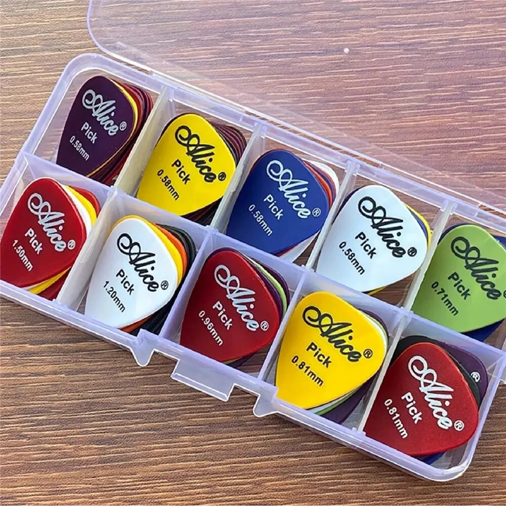 Multicolor ABS Premium Plastic Bass Ukulele Acoustic Electric Guitar Picks 0.58 0.71 0.81 0.96 1.20 1.50mm Thickness