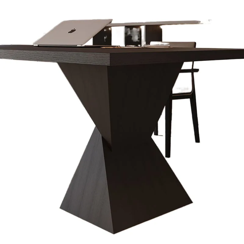 

Italian minimalist long sofa back long table office desk