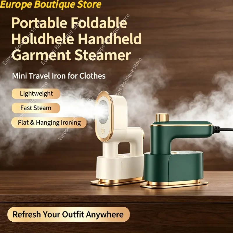 Foldable Mini Portable Handheld Clothes Iron Lightweight Travel Carry-On Garment Steamer for Trip Home